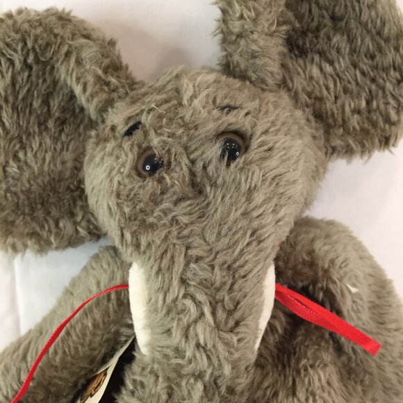 New w Tags Boyds Bears Gray Elephant Flatties 9” Bears In The Attic 1996 Lovey - Picture 2 of 5